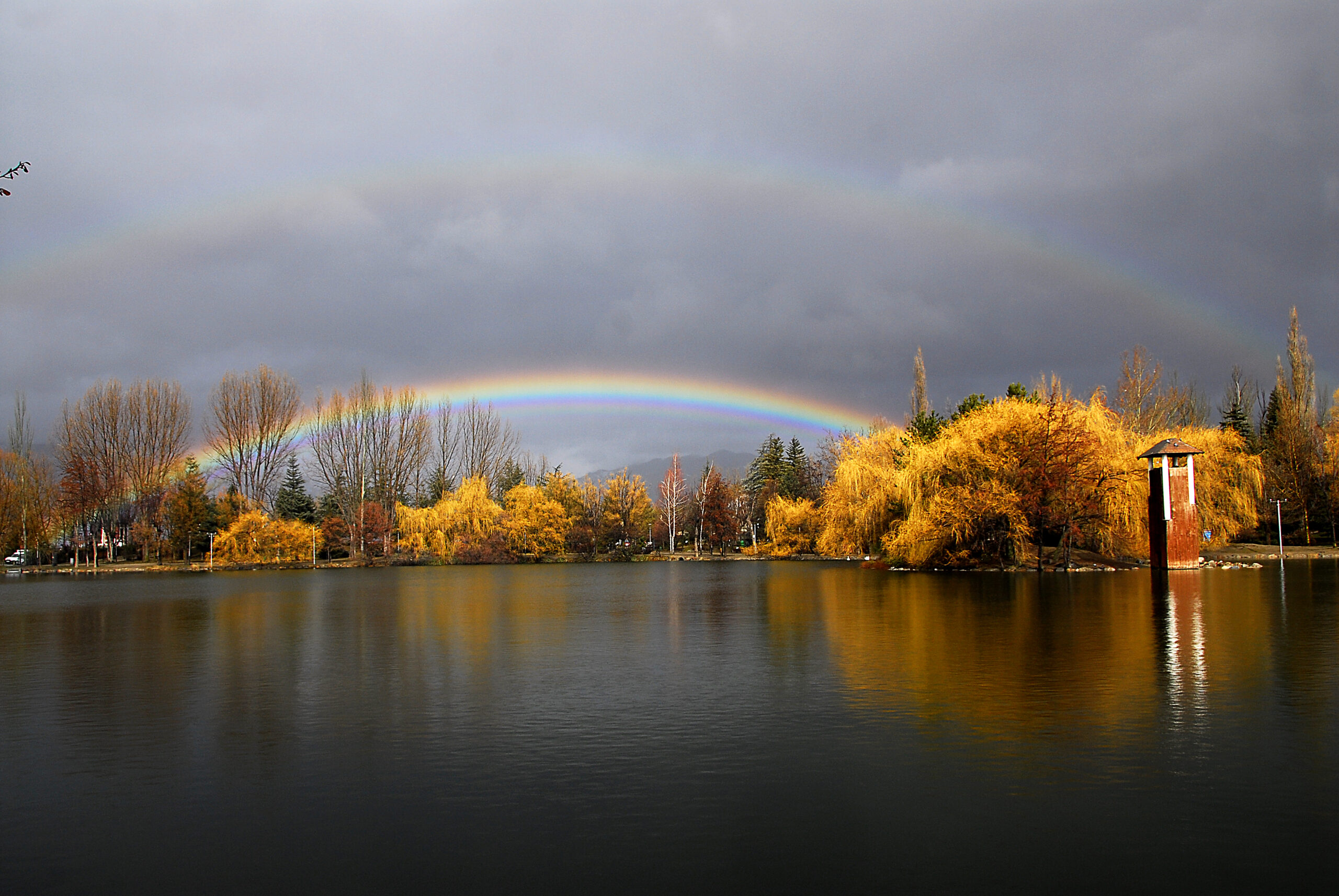 El lago de Puigcerdá en otoño, con vistas a los Apartamentos Boutique Torreta del Llac, La Cerdanya
